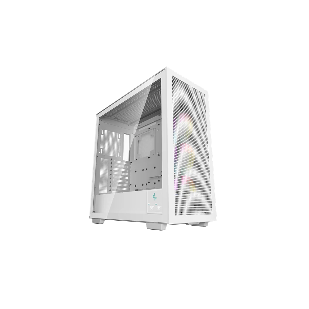 DeepCool Számítógépház - MORPHEUS WH (fehér, moduláris, 3x140mm venti,Mini-ITX /M-ATX /ATX /E-ATX, 4xUSB3.0, 1xUSB-C)