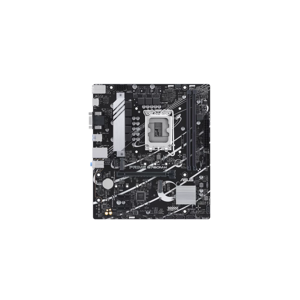 Asus Alaplap - Intel PRIME B760M-K s1700 (B760, 2xDDR5 8000MHz, 4xSATA3, 2xM.2, HDMI+VGA)