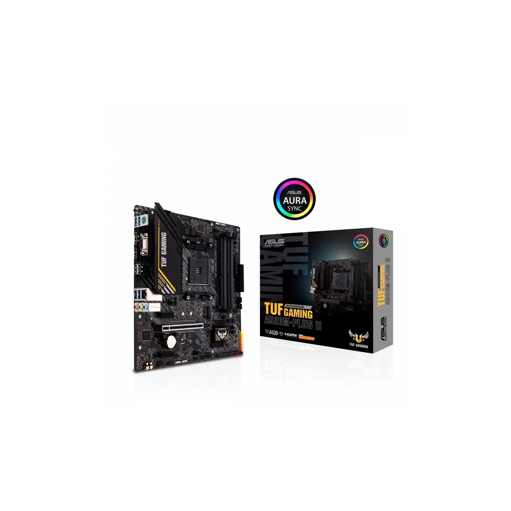 Asus Alaplap - AMD TUF GAMING A520M-PLUS II AM4 (A520, 4xDDR4 4800MHz, 1xGBE LAN, 1xM.2, 4xSATA3, 2xUSB2.0, 4xUSB3.2)