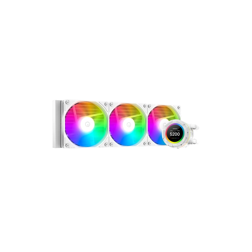 ID-Cooling CPU Water Cooler - Space SL360 XE WHITE (35,2dB; max. 129,39 m3/h; 3x12cm, A-RGB LED, fehér)