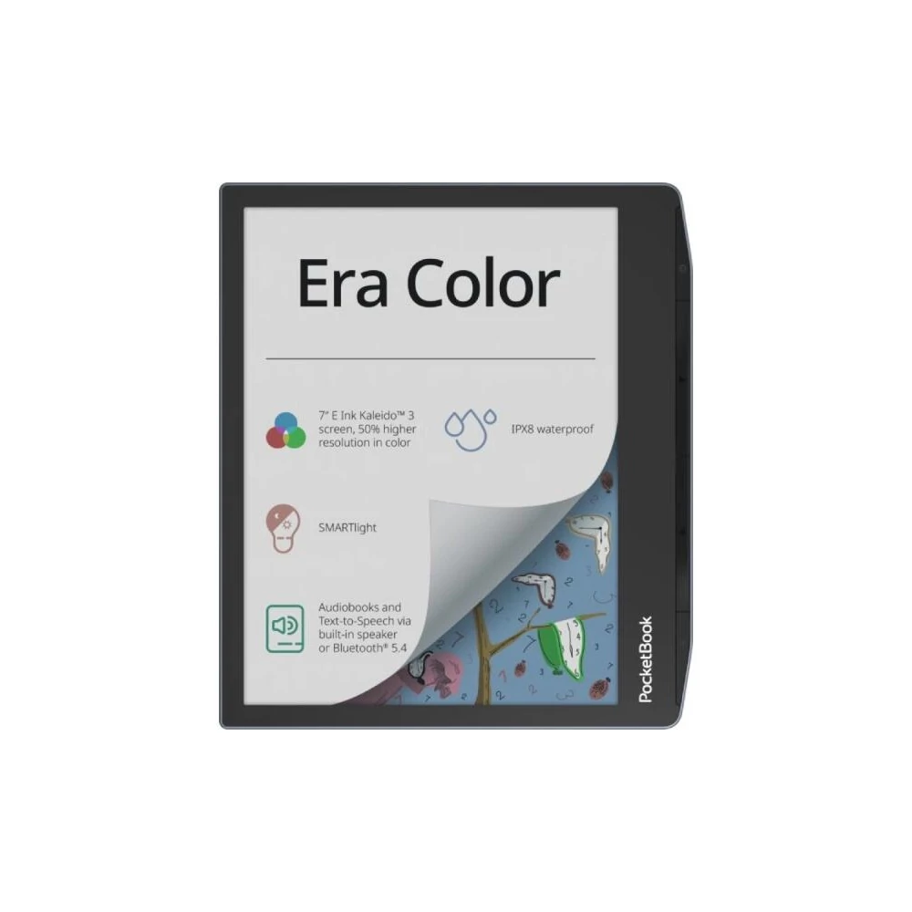 POCKETBOOK e-Reader - PB700K3 ERA COLOR Sea (7"E Ink 1680x1264, Cpu: 1,8GH, 32GB,2500mAh, wifi, B, USB-C, kép megvilág.)
