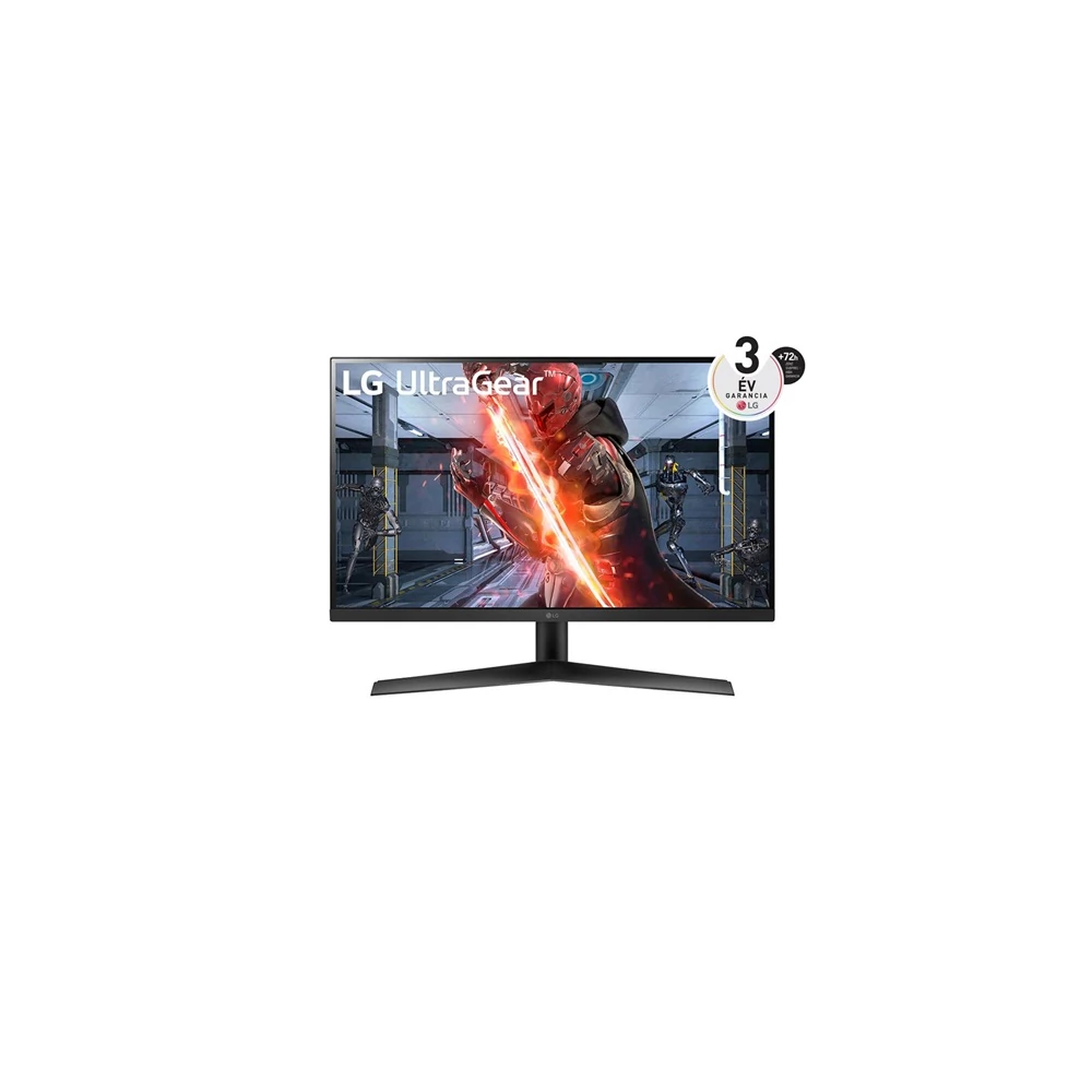 LG Monitor 27" Gamer - 27GN60R-B (IPS; 16:9; 1920x1080; 144Hz; 1ms; 300cd; HDMI; DP; FreeSync; HDR10; sRGB99%, pivot)
