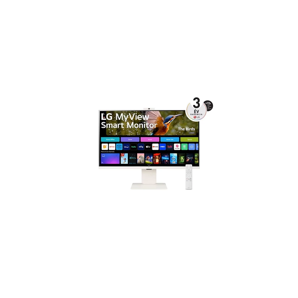 LG Monitor 32" Smart - 32SR85U-W (IPS; 16:9; 3840x2160; 5ms; 400cd; HDMI, USBx3, USB-C, BT, Spkr, webOS, Wifi, Airplay)