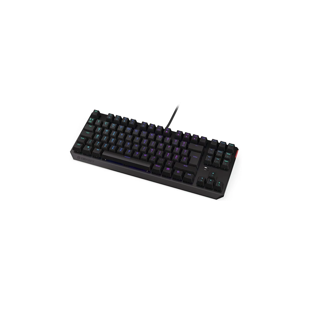 Endorfy Billentyűzet - Thock TKL (RGB, Kailh Brown Switch, mechanikus, 87 gomb, 1,8m, HU, fekete)