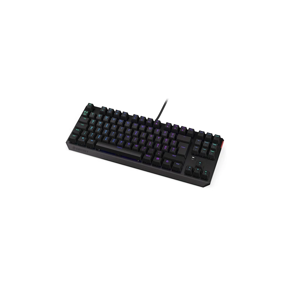 Endorfy Billentyűzet - Thock TKL (RGB, Kailh Red Switch, mechanikus, 87 gomb, 1,8m, HU, fekete)
