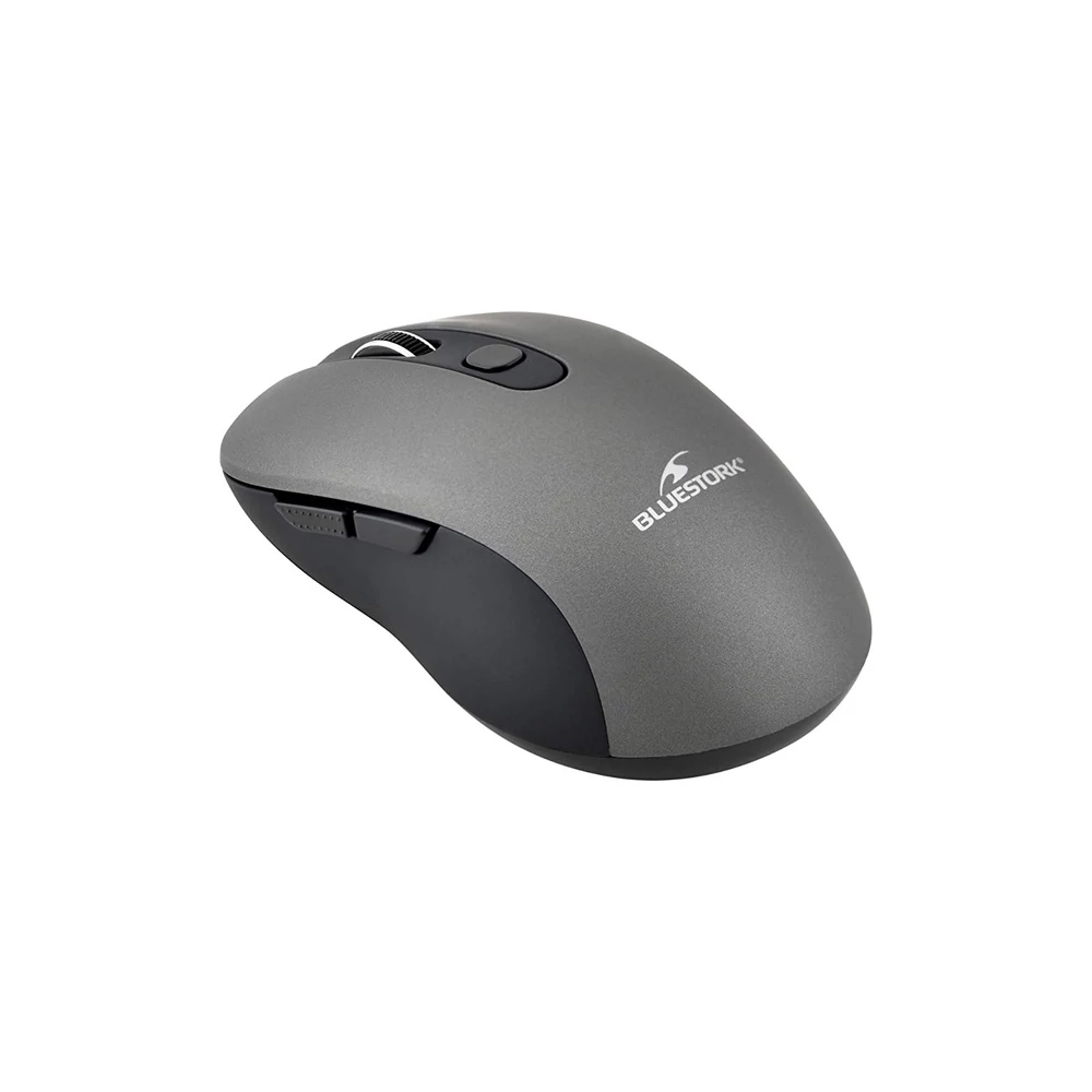 Bluestork Vezeték nélküli Egér - M-WL-OFF60-GREY (1600 DPI, 6 gomb, optikai, szürke)