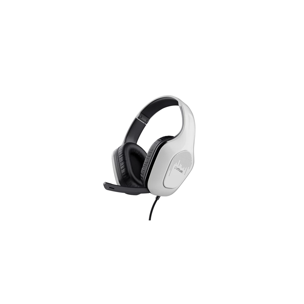 Trust Fejhallgató - GXT415 Zirox (multiplatform; nagy-párnás; mikrofon; hangerőszabályzó; 3.5mm jack; fehér)
