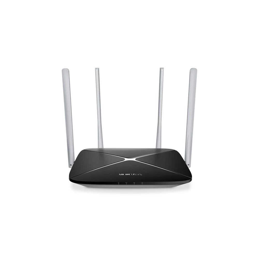 Mercusys Router WiFi AC1300 - AC12 (400Mbps 2,4GHz + 867Mbps 5GHz; 4port 100Mbps, WPA2)