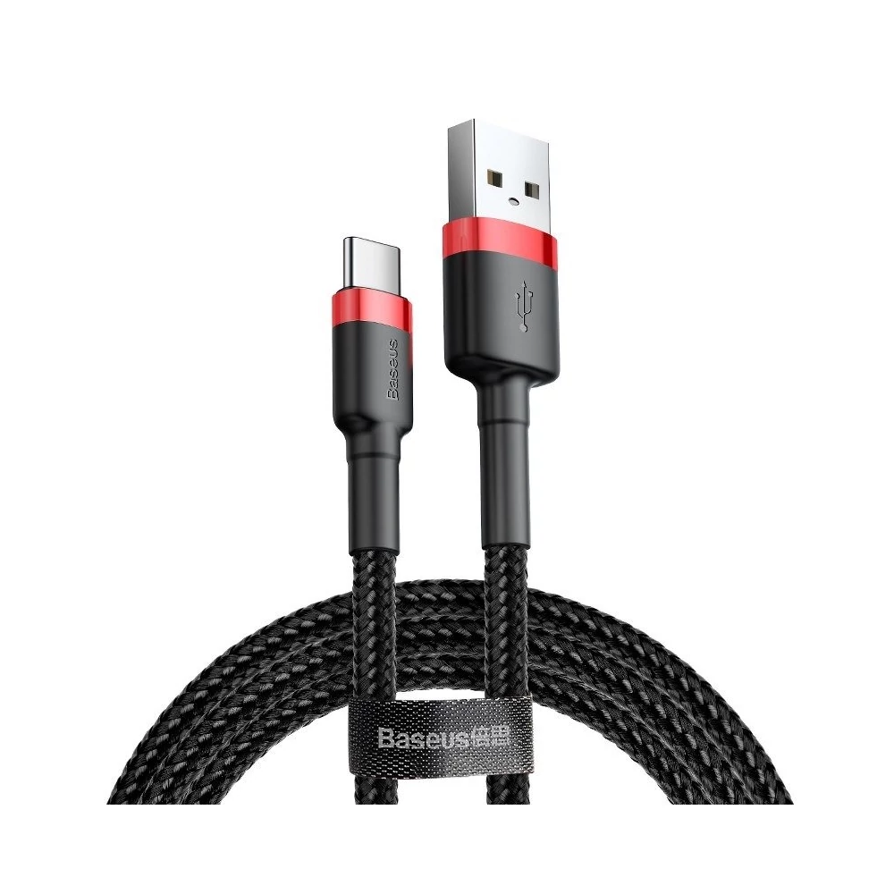 Baseus Cafule USB-USB-C kábel, 3A, 0,5 m (piros-fekete)