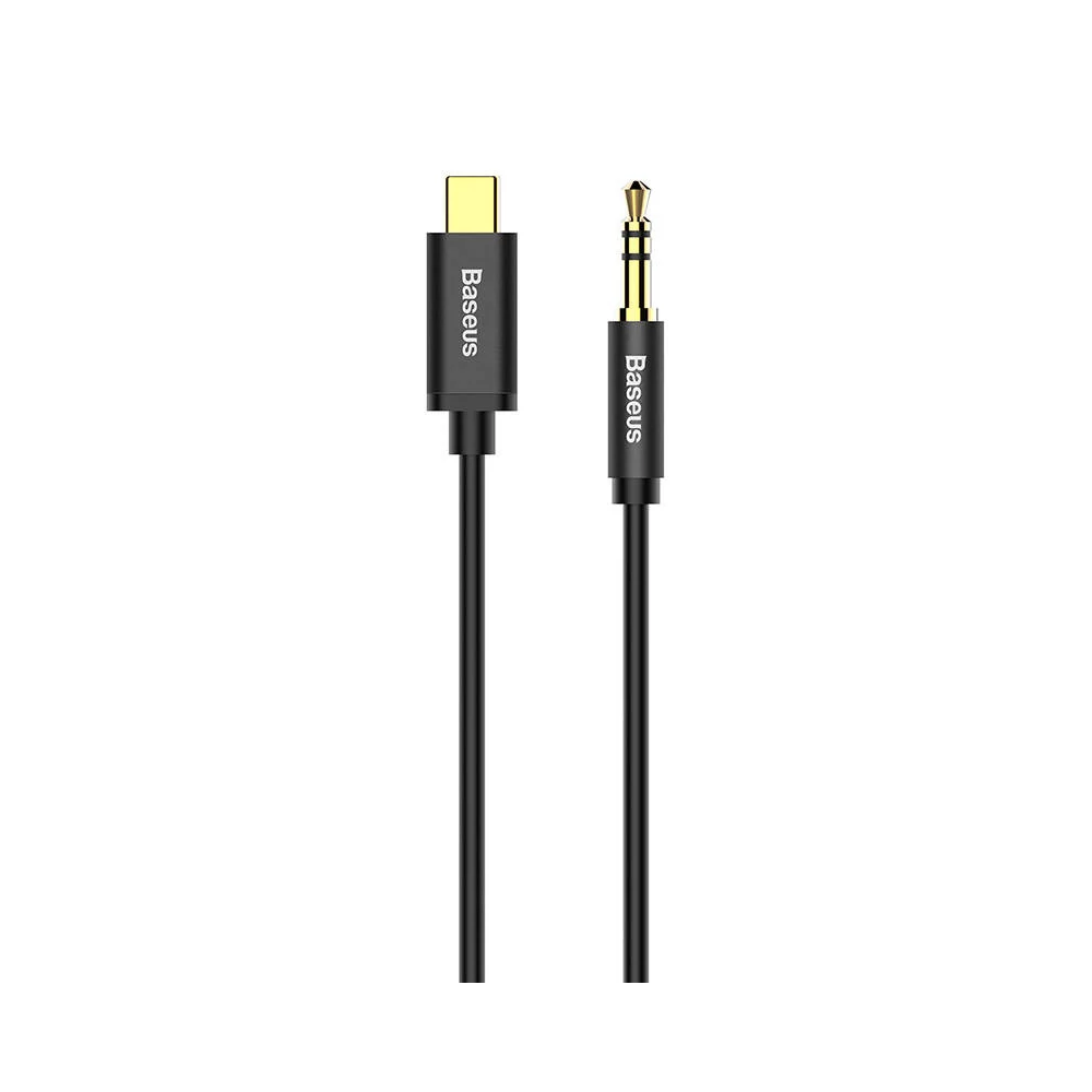 Baseus Yiven USB-C - 3,5 mm-es mini jack audio kábel, 1,2 m (fekete)