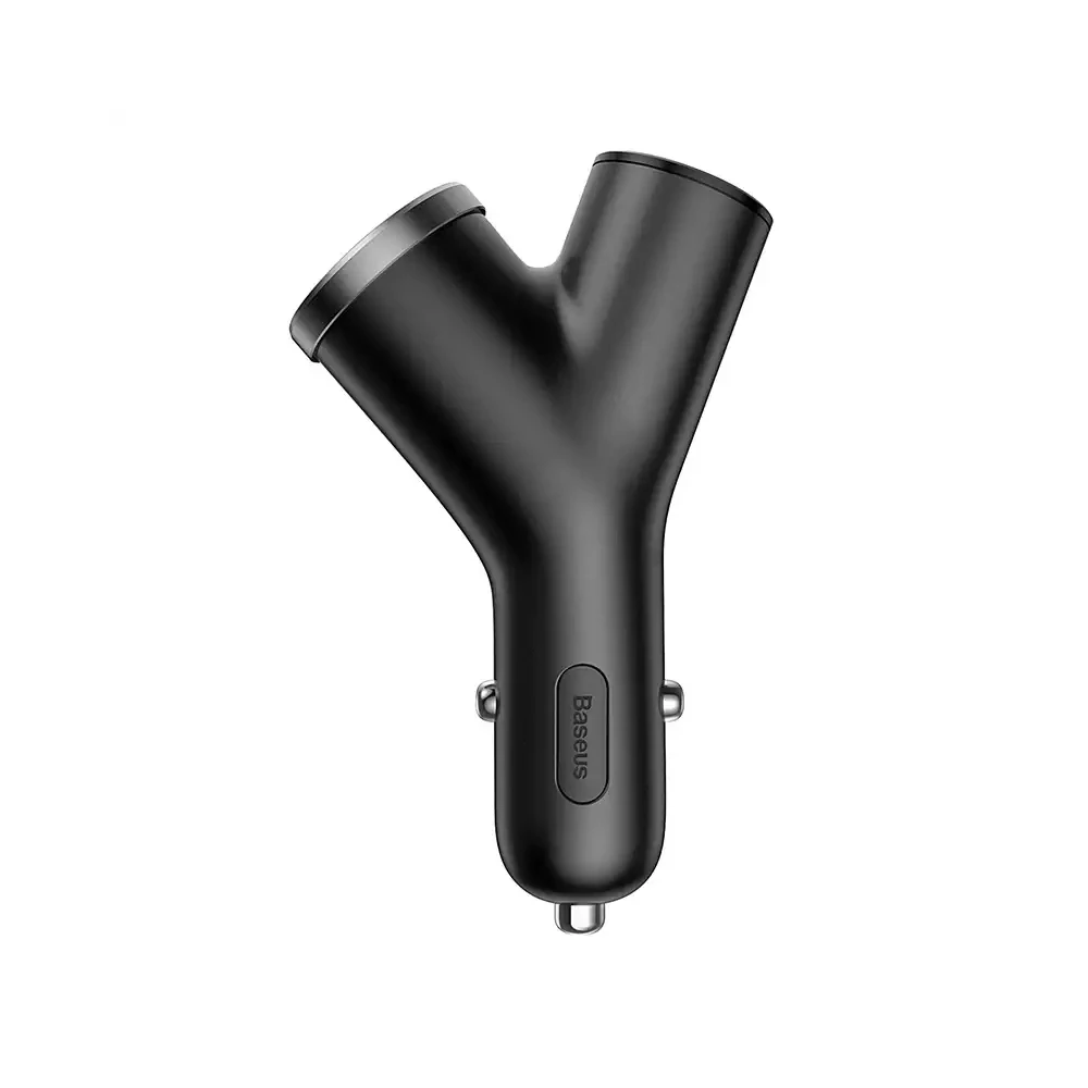 Baseus Y Type autós töltő 2xUSB, 3.4A, 40W (fekete)