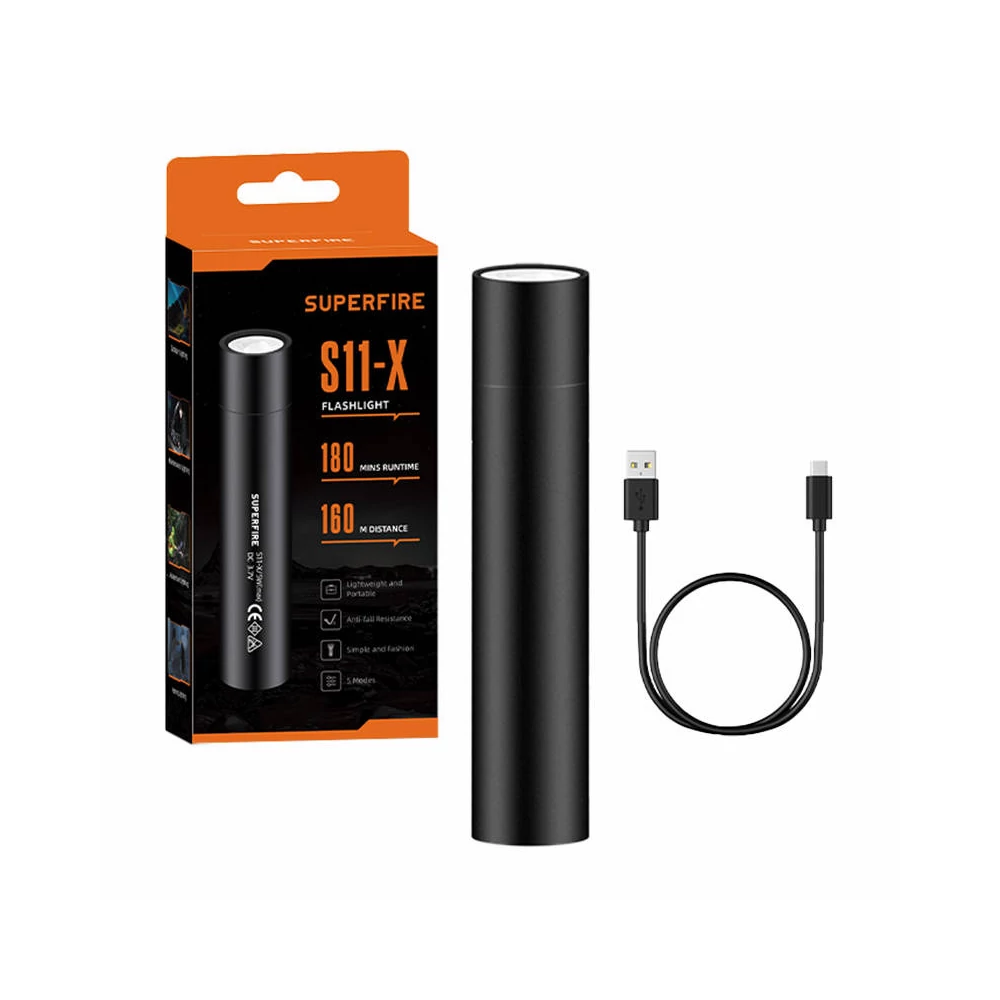 Superfire S11-X zseblámpa, 700lm, USB