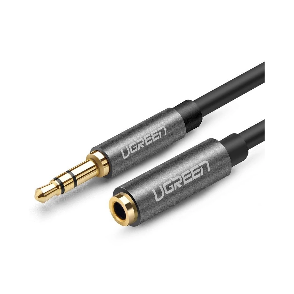 UGREEN AUX 3,5 mm-es jack audió hosszabbító kábel, 1m (fekete)