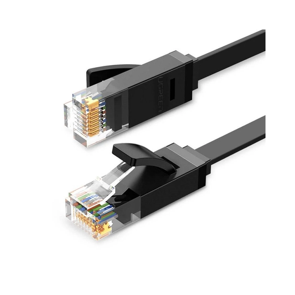 UGREEN Ethernet RJ45 lapos kábel, Cat.6, UTP, 2m (fekete)