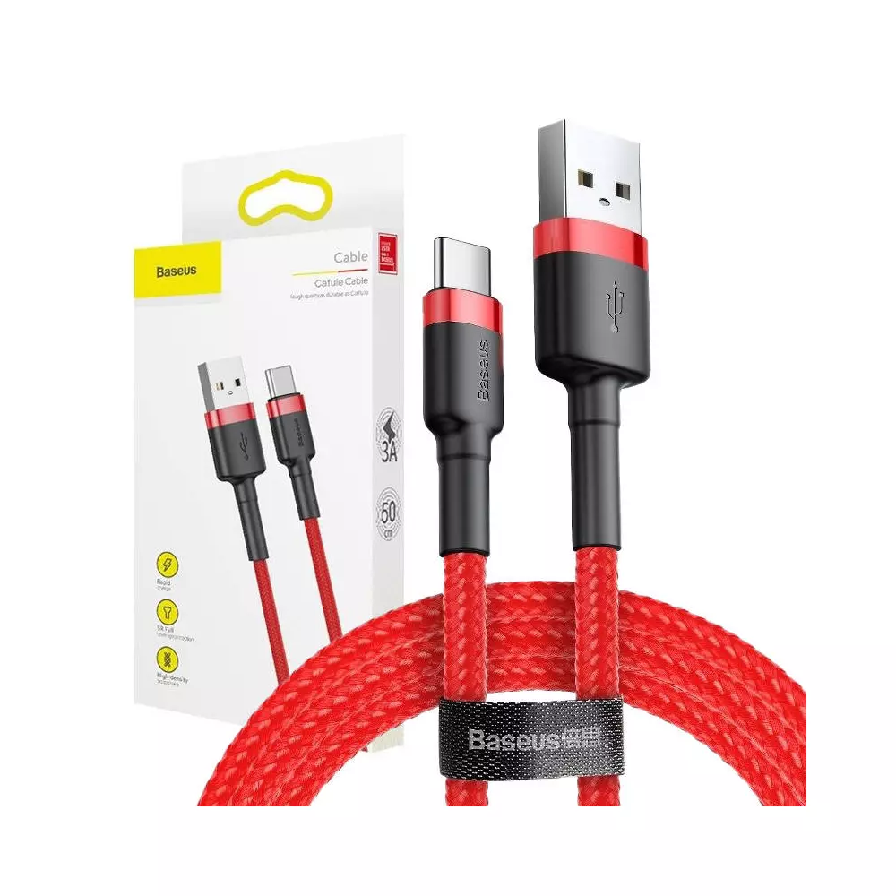 Baseus Cafule USB-USB-C kábel, 2A, 3m (piros)
