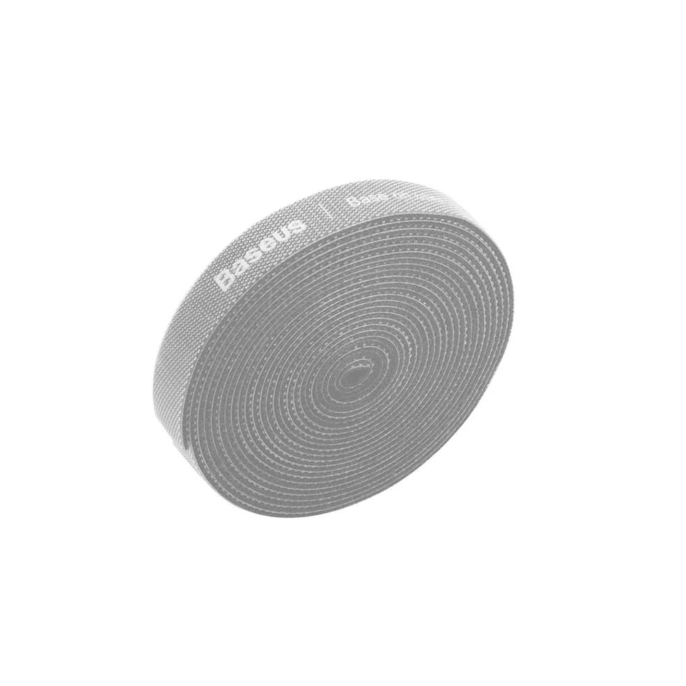 Baseus Rainbow Circle Tépőzáras szalag, kábelrendező tépőzár 3m (szürke)
