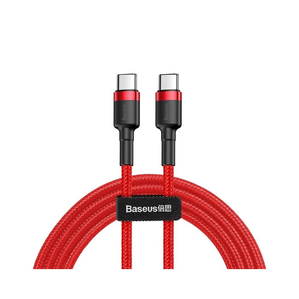 Baseus Cafule USB-C - USB-C PD 2.0 QC 3.0 kábel, 60 W, 2 m (piros)