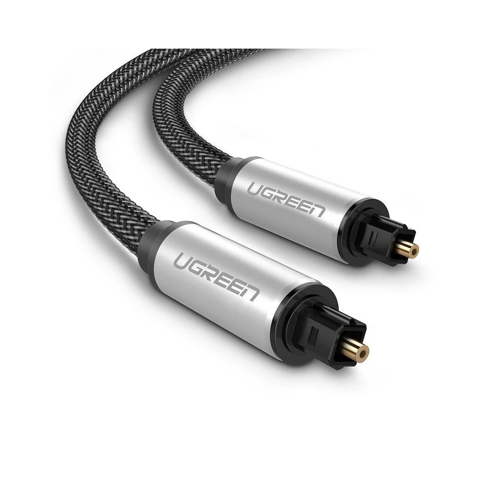 UGREEN optikai Toslink audiokábel, fonott alumínium, 3 m (ezüst)