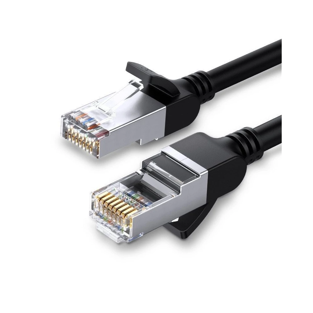 UGREEN Ethernet RJ45 hálózati kábel, fém csatlakozókkal, Cat.6, UTP, 0.5m (fekete)