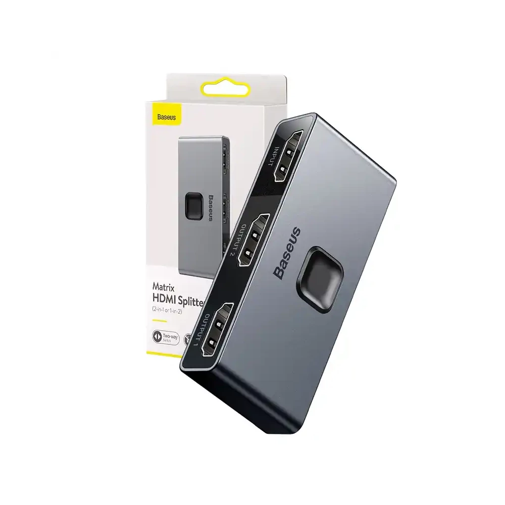 Baseus Matrix HDMI kétirányú elosztó 2x1 / 1x2, 4K