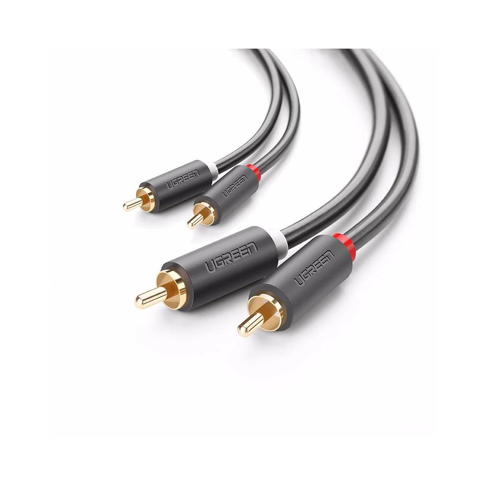 UGREEN 2RCA-2RCA kábel, 3m (fekete)