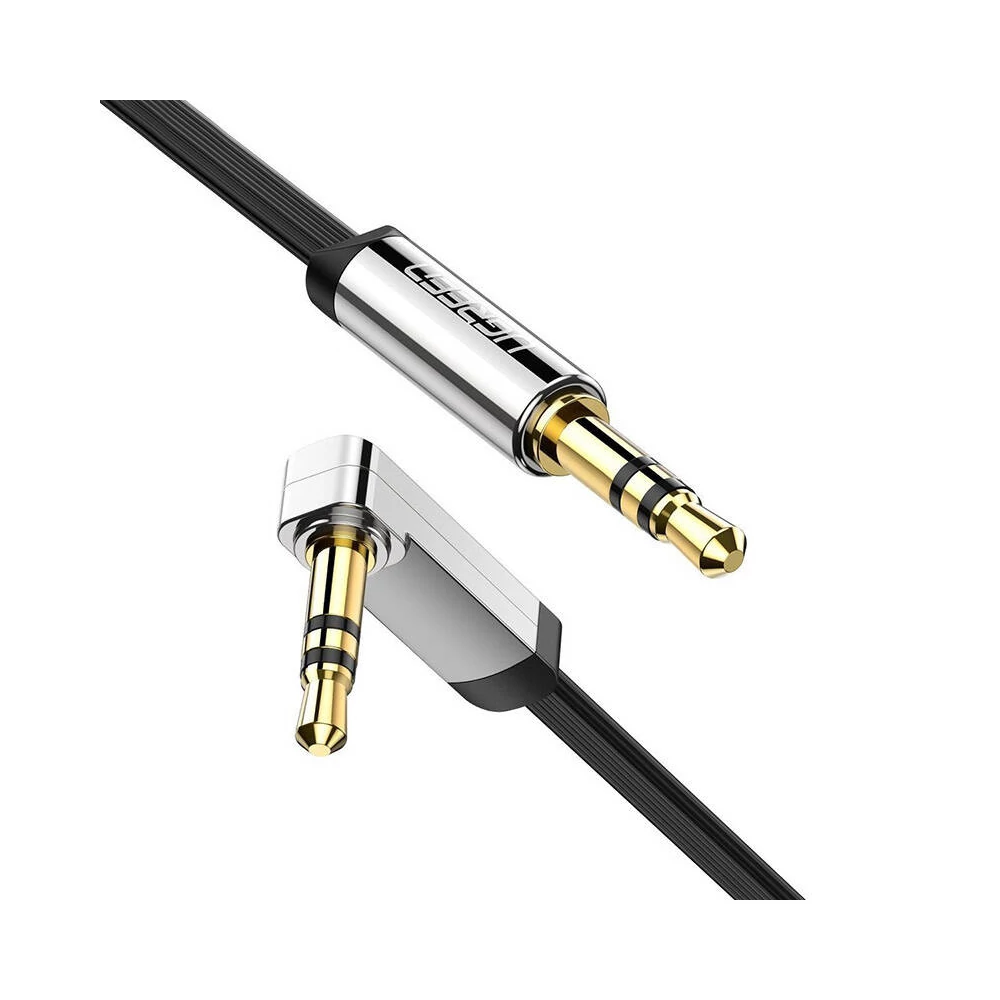 UGREEN 3.5mm AUX mini jack lapos kábel, 2m (fekete)