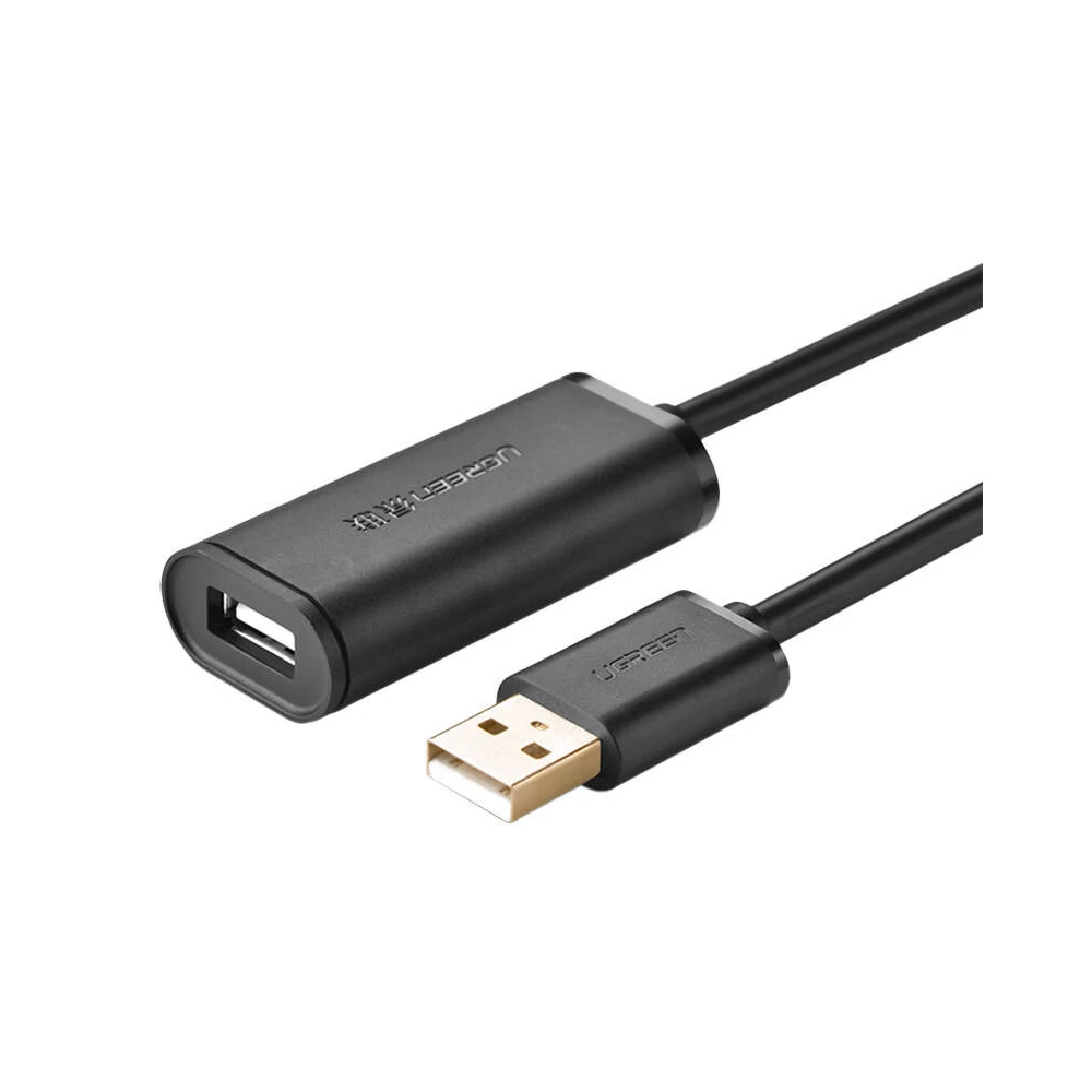 UGREEN US121 USB 2.0 hosszabbító kábel, aktív, 10m (fekete)