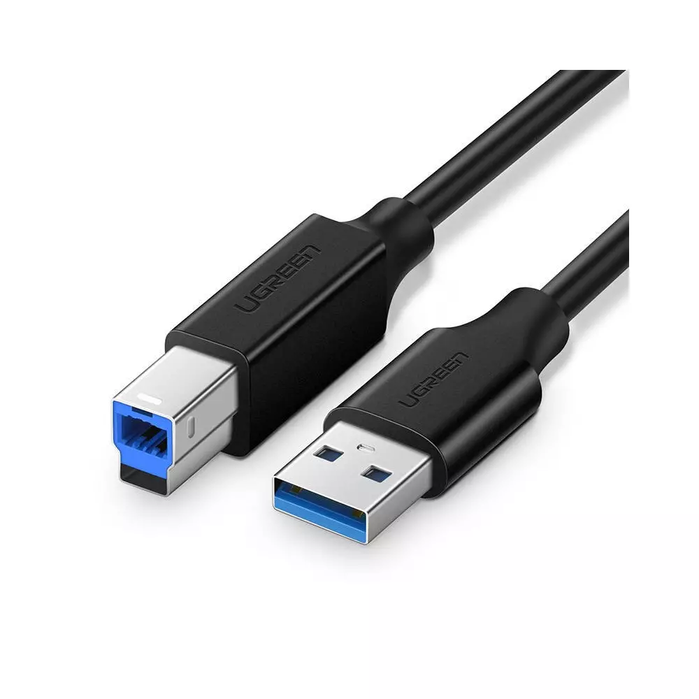 UGREEN US210 USB 3.0 A-B nyomtatókábel, 2m (fekete)