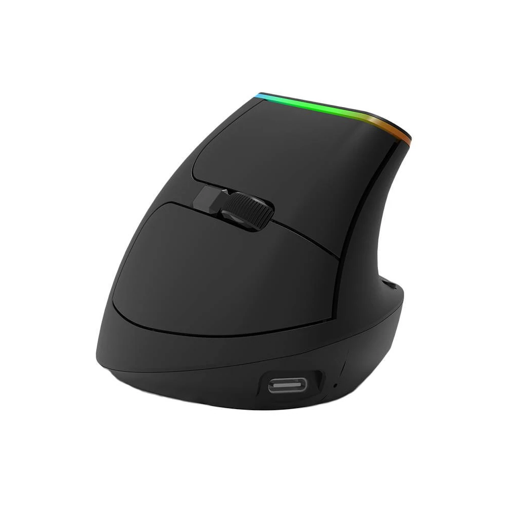 Vezeték nélküli függőleges egér Delux M618DB BT / 2.4G 4000DPI RGB