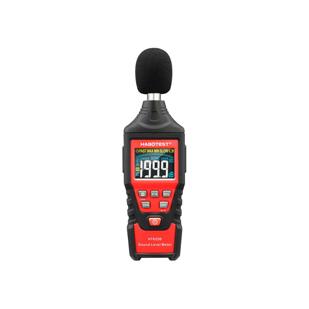 Habotest HT622B digitális decibelmérő, USB, A/C