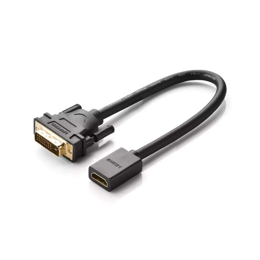 UGREEN 20118 DVI-HDMI adapter, 15 cm (fekete)