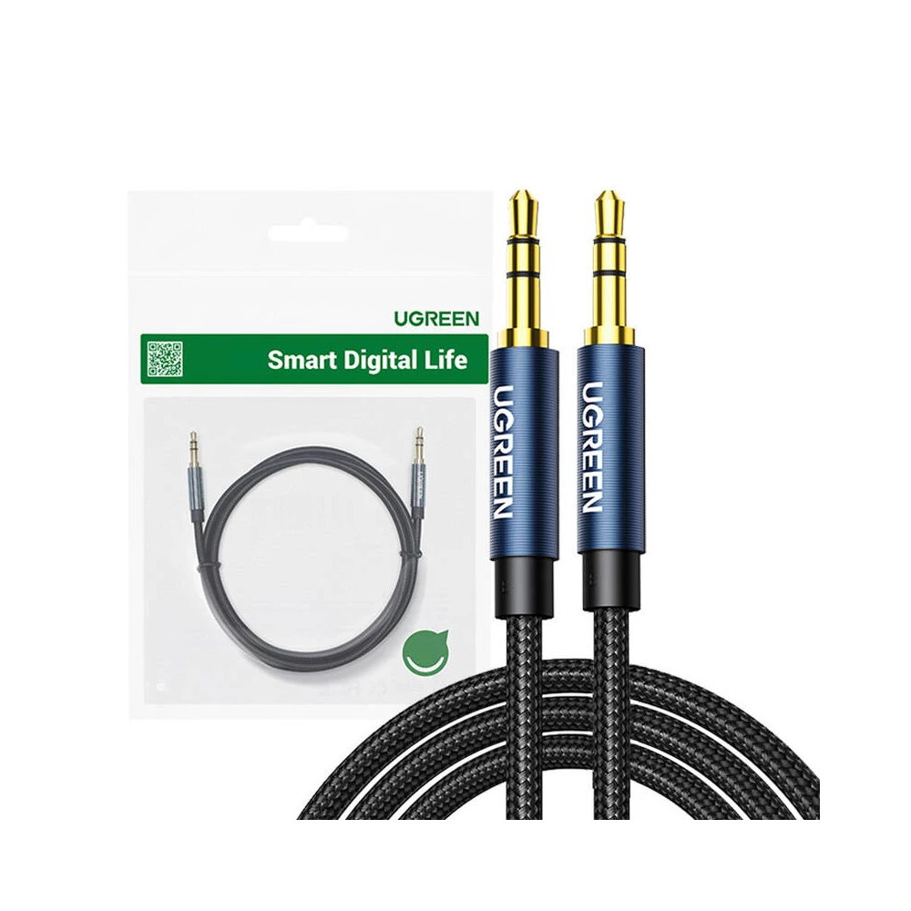 UGREEN AV122 mini-jack 3,5 mm-es kábel, AUX, 1m (fekete)