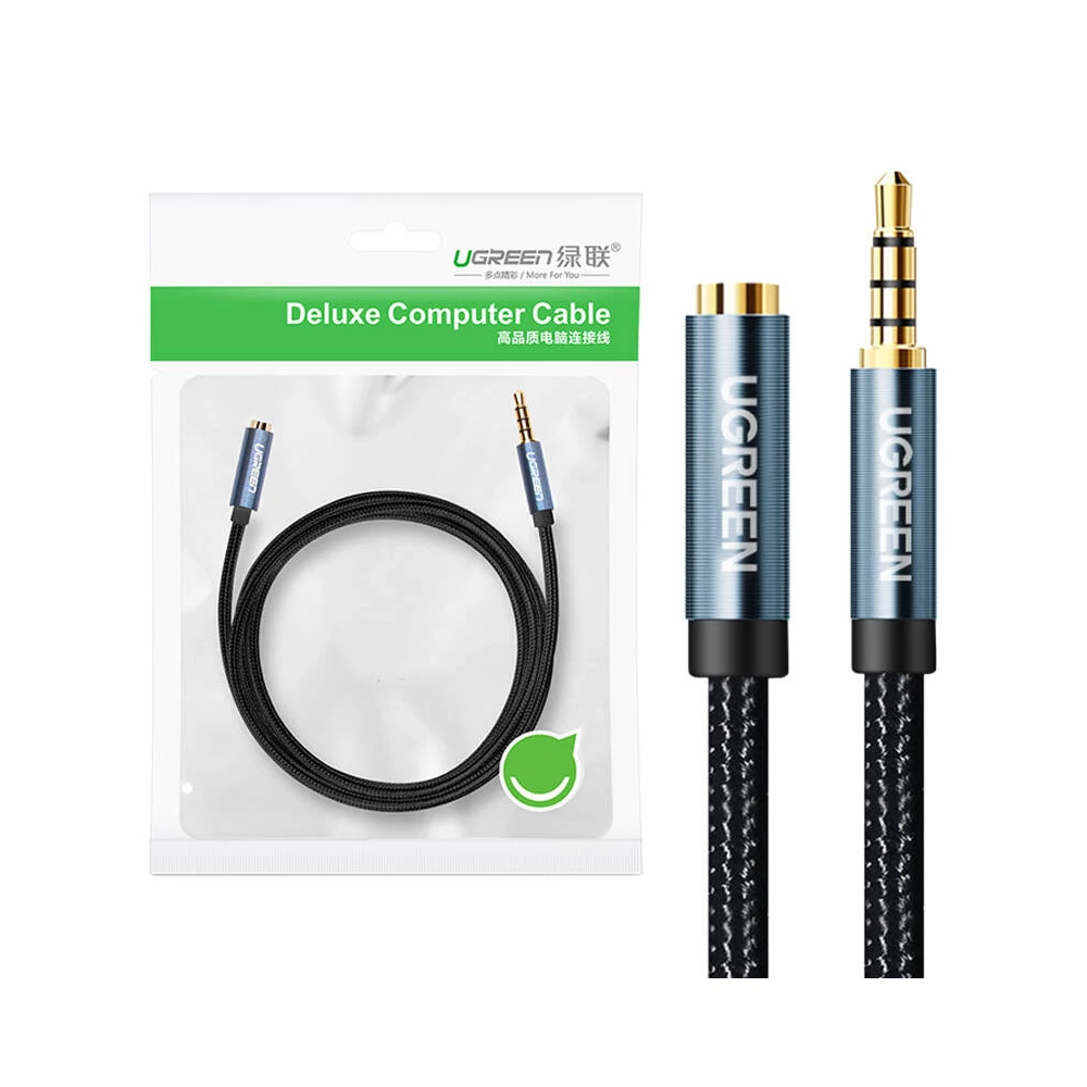 UGREEN AV118 Audió hosszabbító kábel, AUX jack 3,5 mm, 1 m (kék)