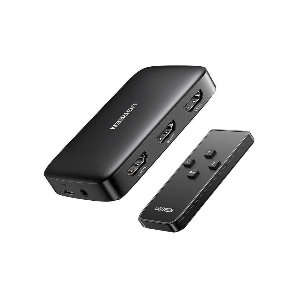 UGREEN CM332 3 az 1-ben kapcsoló, HDMI 1.4, 4K 30Hz (fekete)