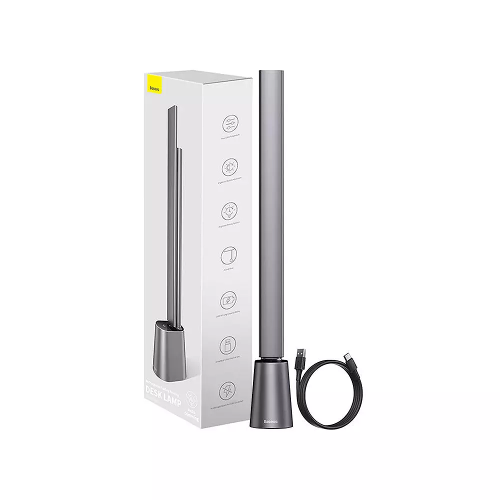 Baseus Smart Eye irodai lámpa, összecsukható, tölthető (szürke)