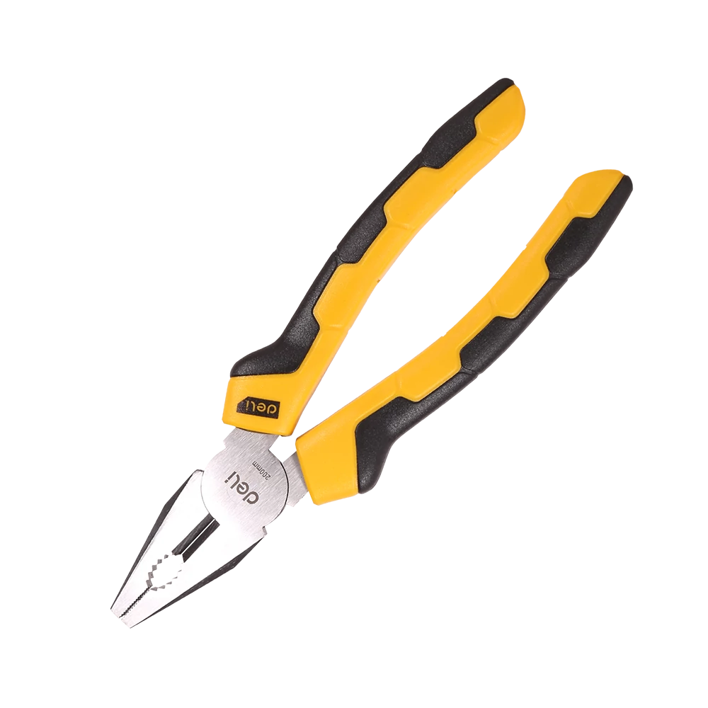 Deli Tools EDL2008 kombinált fogó 8" (sárga)