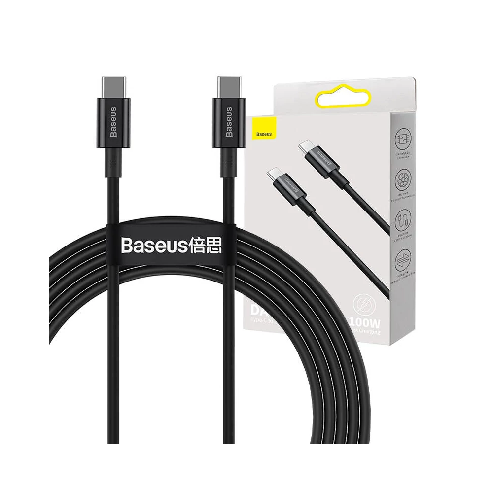 Baseus Superior Series USB-C-USB-C kábel, 100 W, 2 m (fekete)