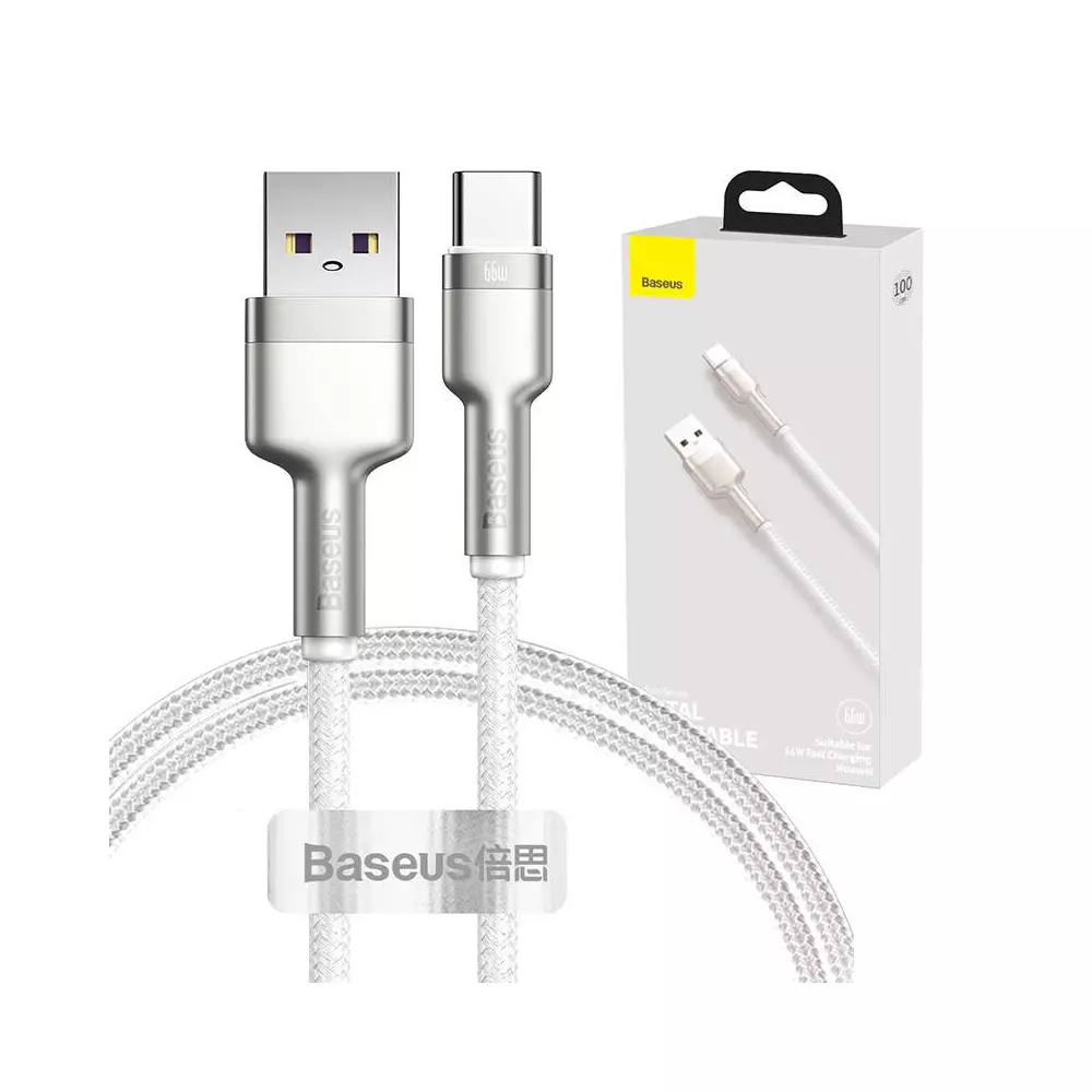 Baseus Cafule USB-USB-C kábel, 66 W, 1 m (fehér)