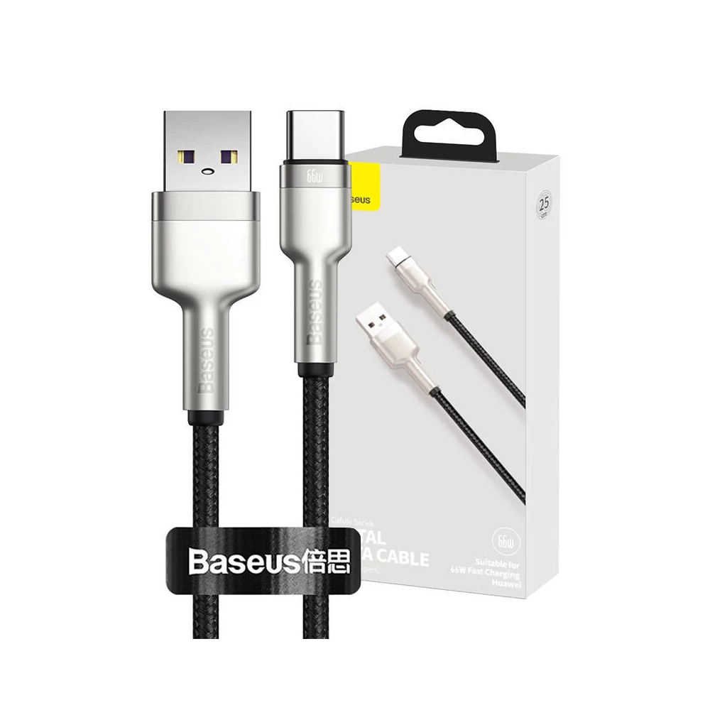 Baseus Cafule USB-USB-C kábel, 66 W, 0,25 m (fekete)