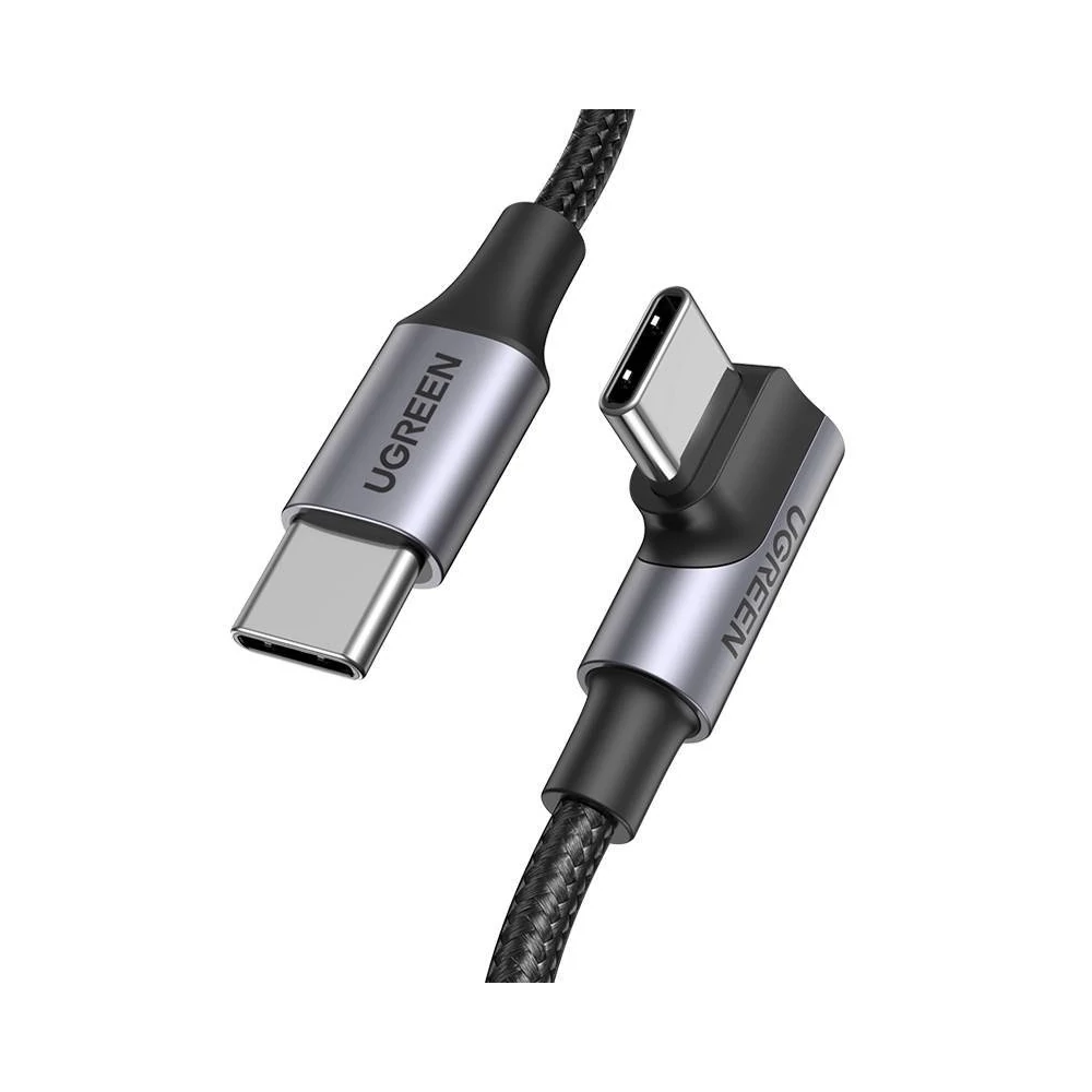UGREEN US334 USB-C-USB-C ferde kábel, 5A, PD, 100W, 1m (fekete)