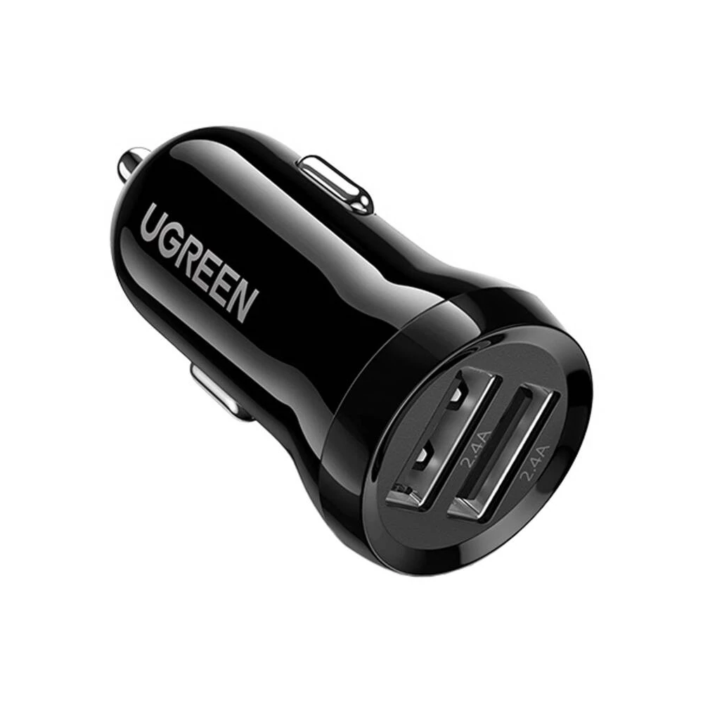 Ugreen ED018 autós töltő, 2x USB, 24W (fekete)