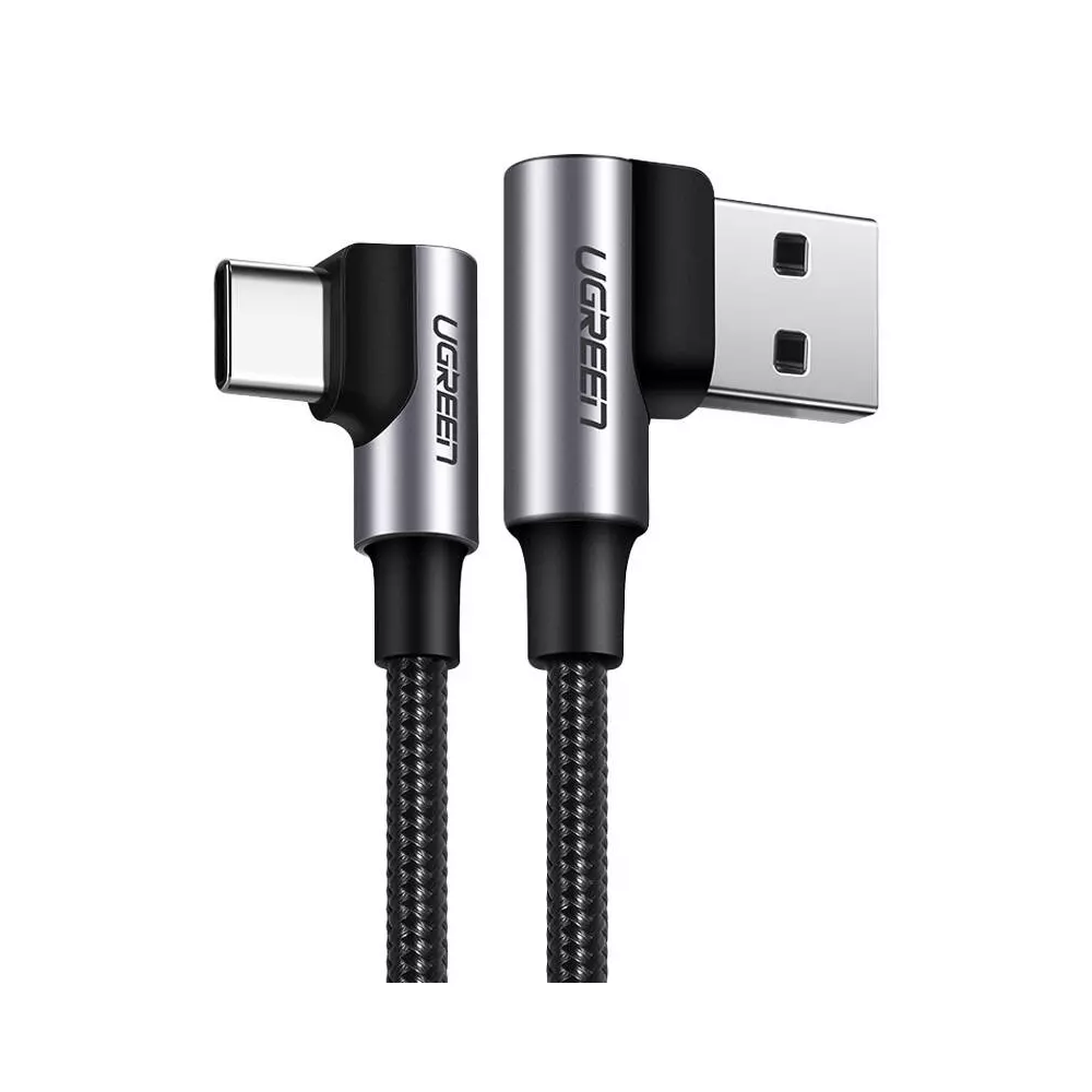 UGREEN US176 USB-USB-C ferde kábel, 3A, 2m (fekete)
