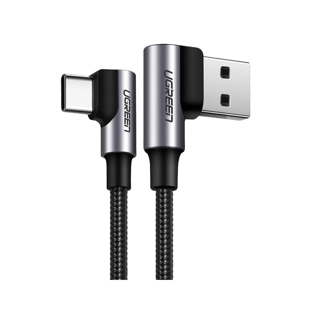 UGREEN US176 USB-USB-C ferde kábel, 3A, 1m (fekete)