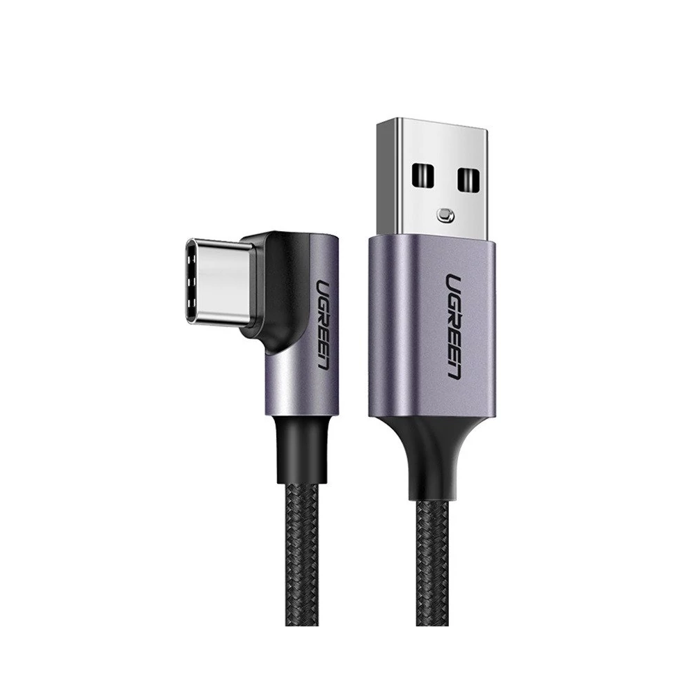 UGREEN US284 USB és USB-C ferde kábel, 3A , 3m (fekete)