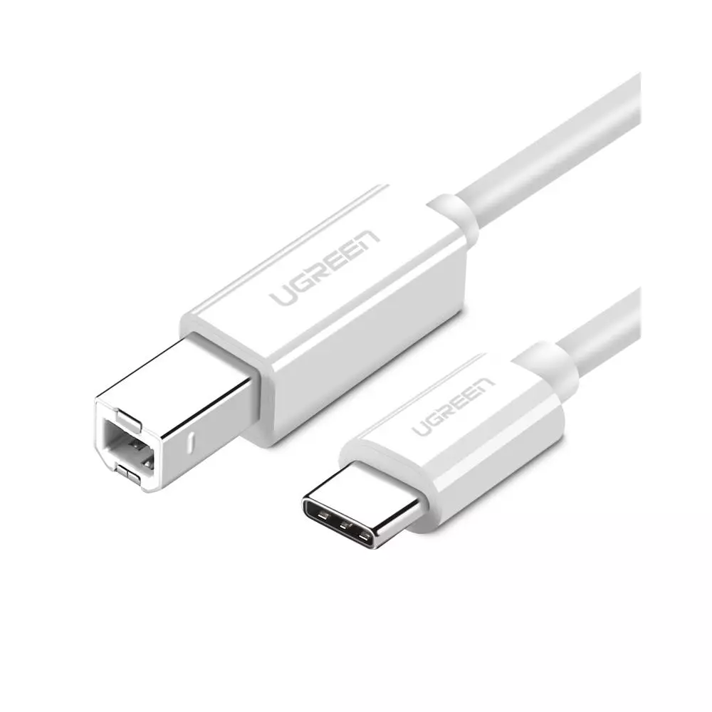 UGREEN US241 USB-C B 2.0 nyomtatókábel, 1,5m (fehér)