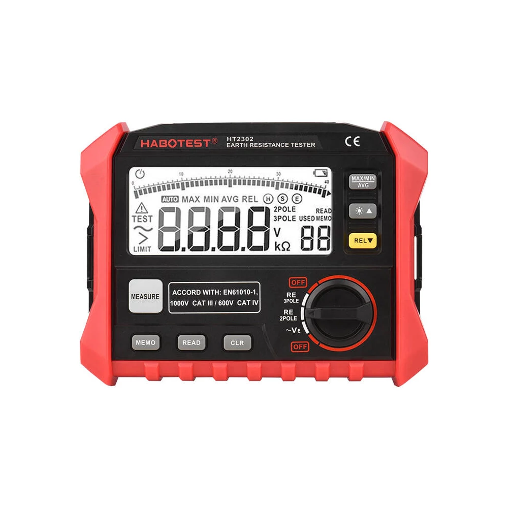 Habotest HT2302 digitális földelés és ellenállás mérő