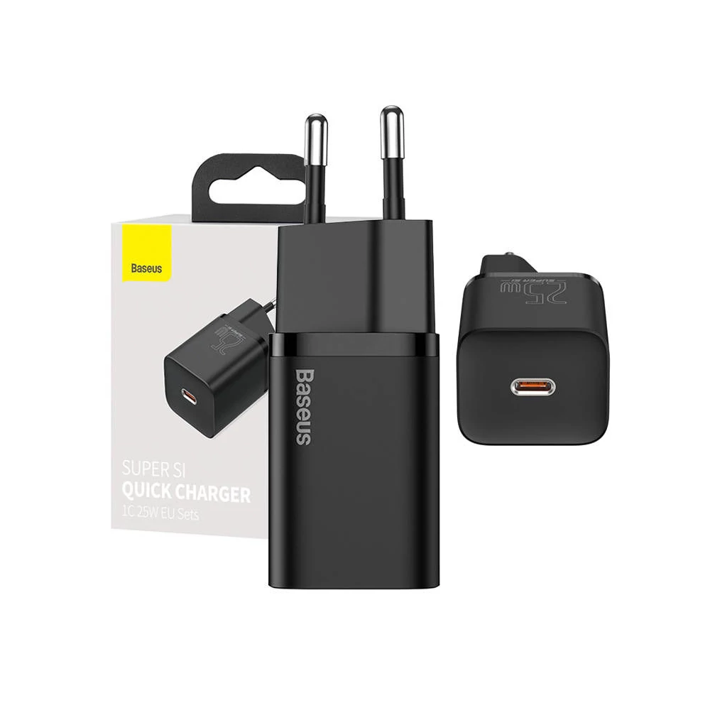 Baseus Super Si gyorstöltő 1C 25W (fekete)