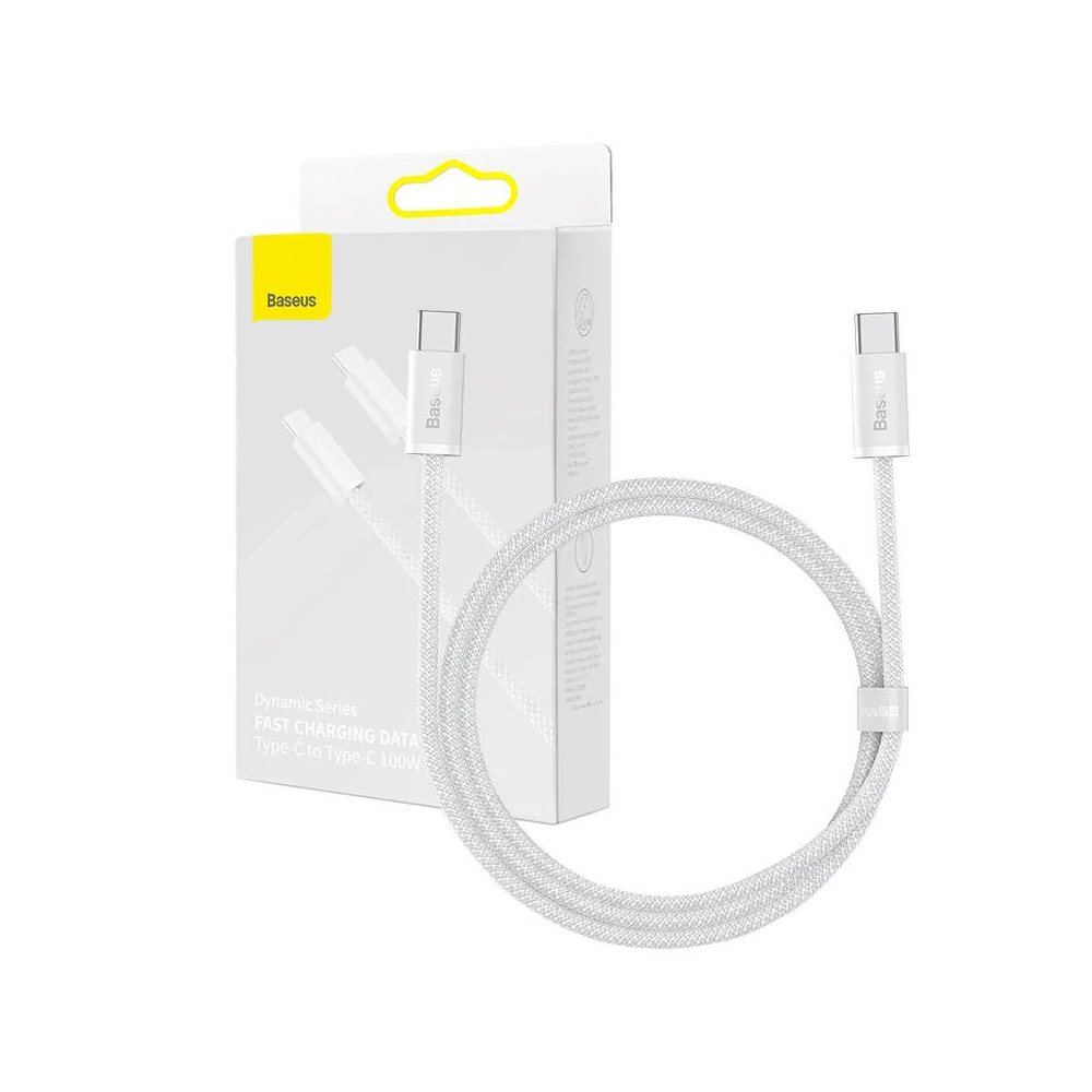 Baseus Dynamic USB-C-USB-C kábel, 100 W, 1 m (fehér)