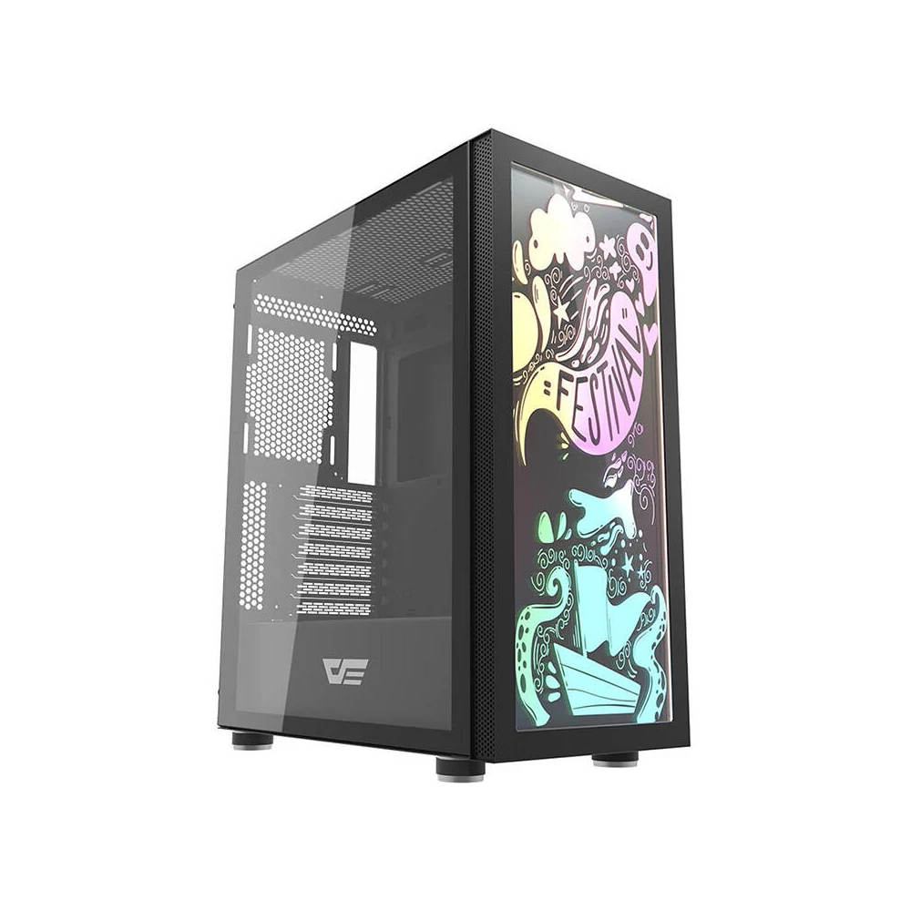 Darkflash DK210 Graffiti számítógépház (fekete)