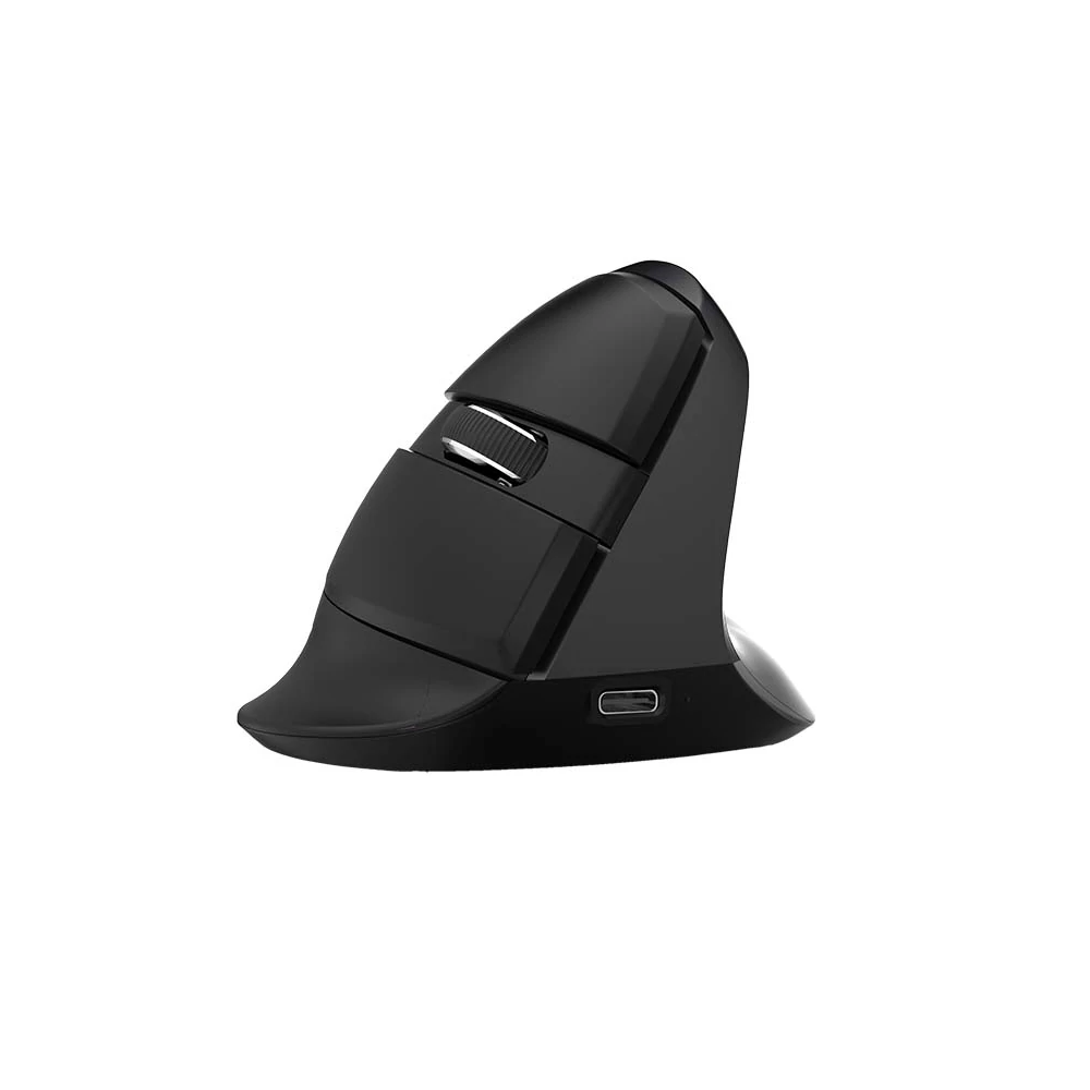 Vezeték nélküli függőleges egér Delux M618Mini BT+2.4G RGB 4000DPI (Iron Gray)